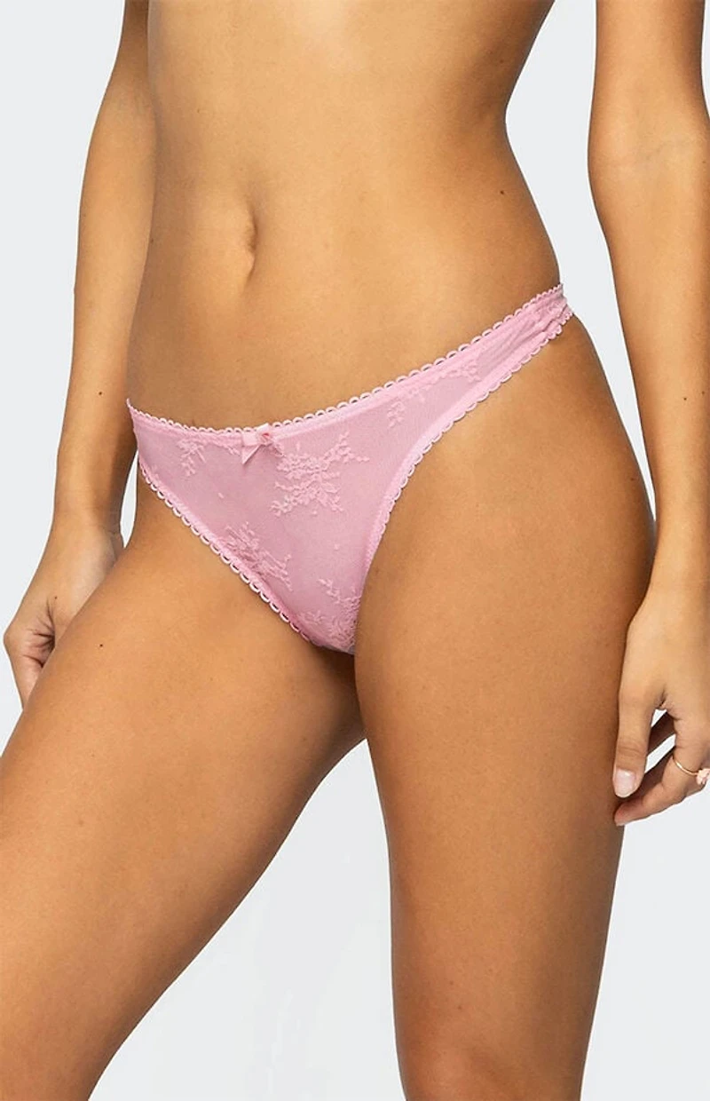 Edikted Darcie Sheer Lace Thong