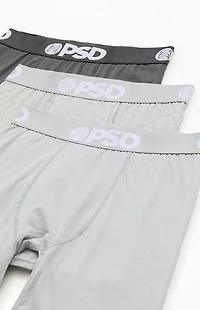 PSD Underwear 3 Pack Grey Days Cotton Boxer Briefs