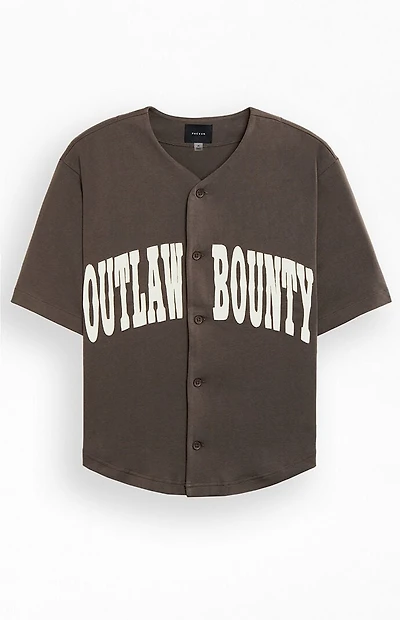 Pacsun Brown Outlaw Bounty Baseball Jersey