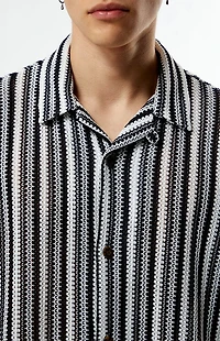Pacsun Striped Whirl Weave Camp Shirt