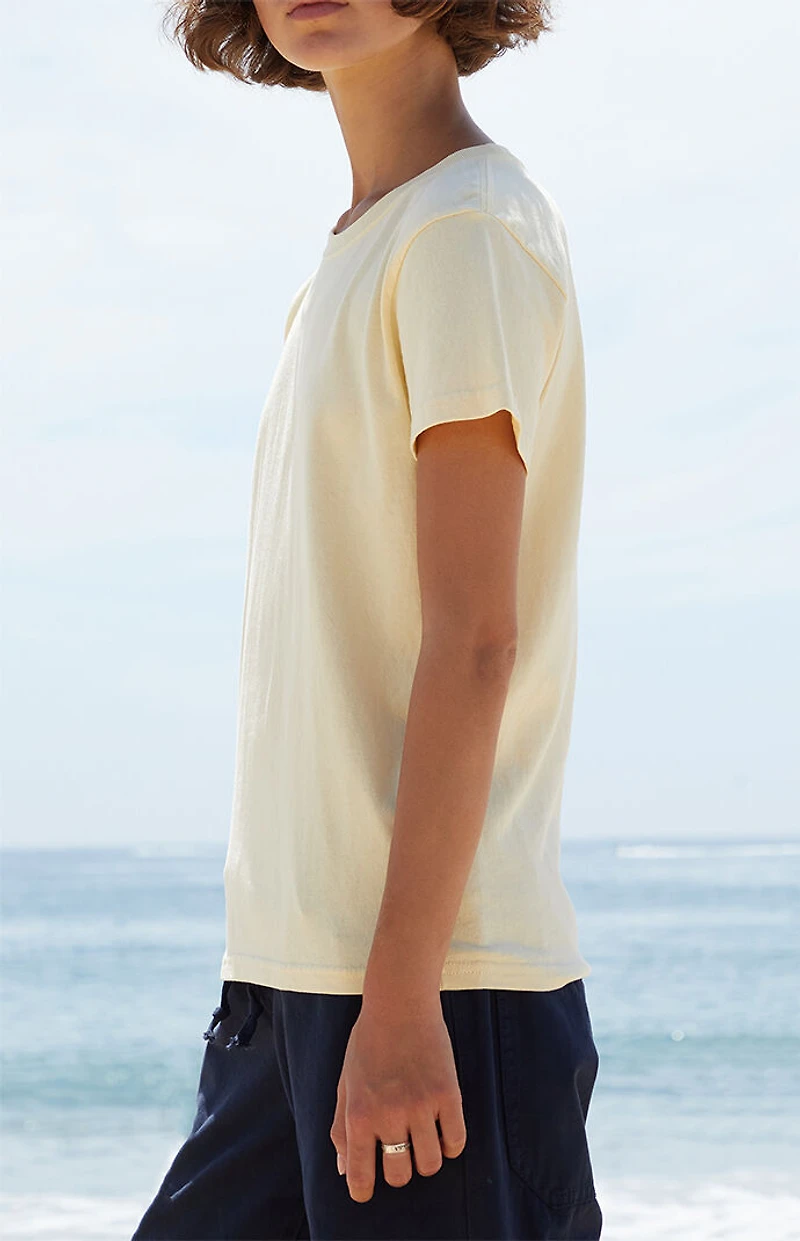 John Galt Yellow Chloe Short Sleeve Top