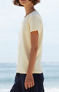 John Galt Yellow Chloe Short Sleeve Top