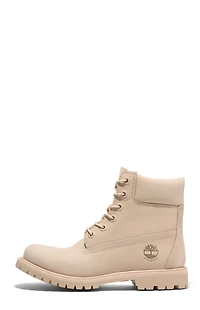 Timberland Women's Beige Premium 6inch Waterproof Lace-Up Boots