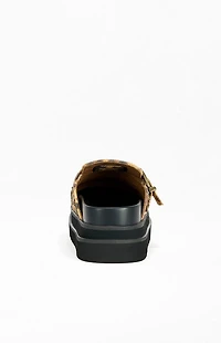 AZALEA WANG Women's Billie Leopard Flatform Mules
