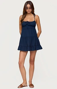 Edikted Sontana Ruched Tiered Mini Dress