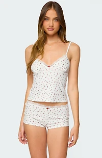 Edikted Viola Floral Lacey Tank Top