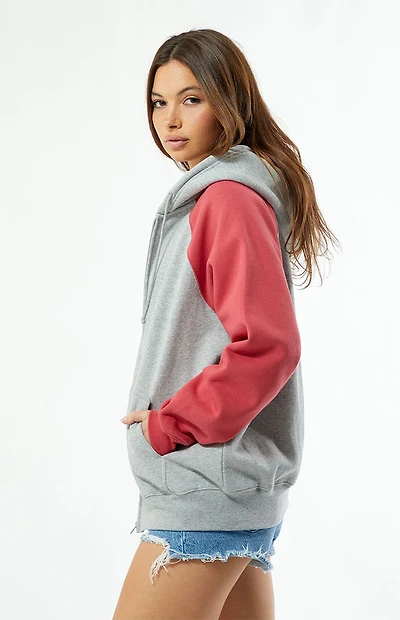 Pacsun Colorblock Raglan Zip Up Hoodie