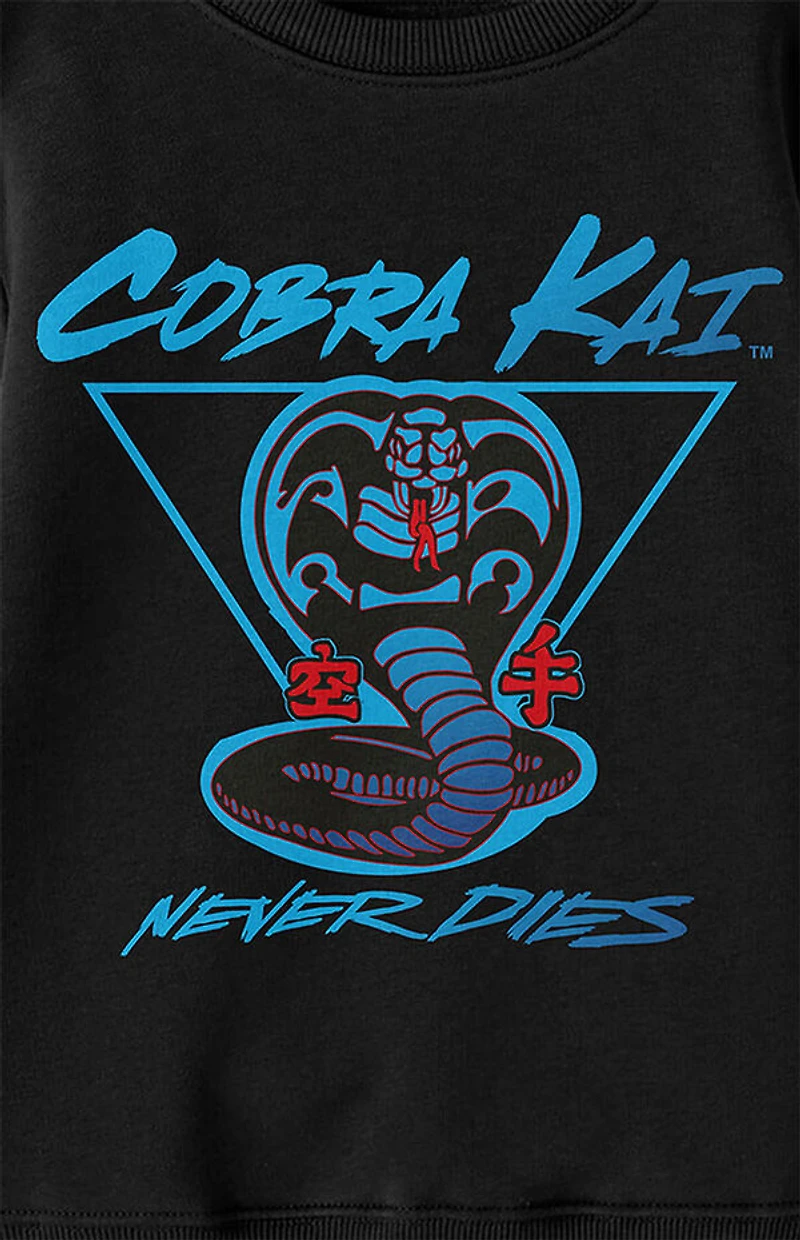 Kids Cobra Kai Never Dies Crew Neck Sweatshirt