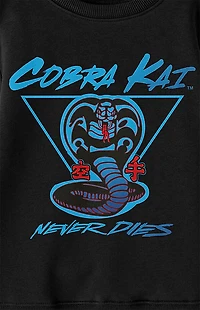 Kids Cobra Kai Never Dies Crew Neck Sweatshirt