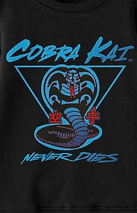 Kids Cobra Kai Never Dies Crew Neck Sweatshirt