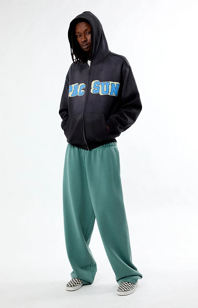 Pacsun Varsity Bear Full Zip Hoodie