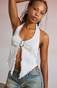 Third Charm Micah Fly Away Halter Top