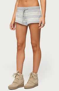 Edikted Bryne Striped Tie Waist Shorts