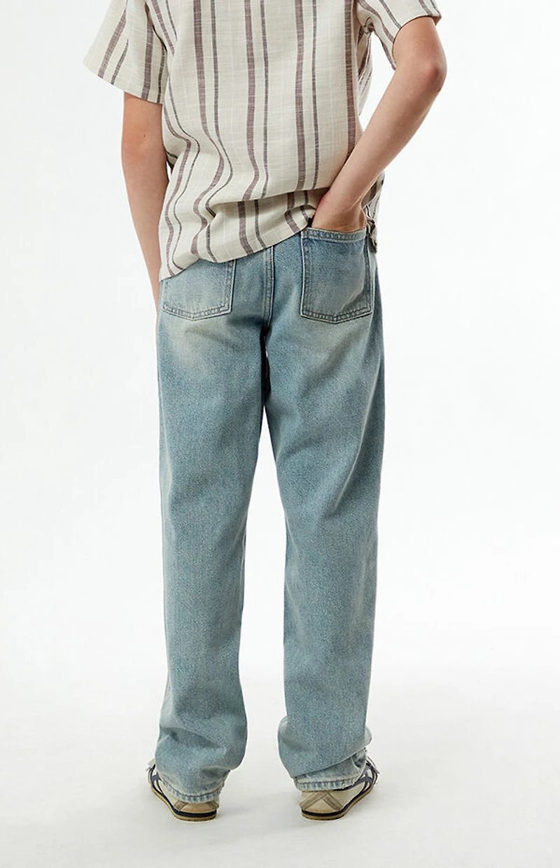 Pacsun Kids Straight Leg Jeans Light Blue Tint