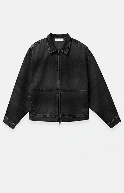 Fear of God ESSENTIALS Vintage Black Denim Cropped Work Jacket