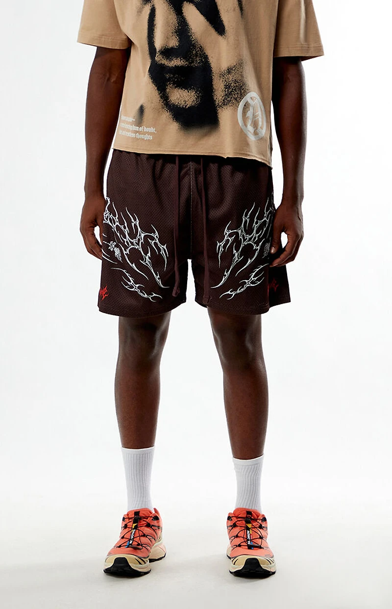 Civil Brown Core Mesh Basketball Shorts