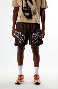 Civil Brown Core Mesh Basketball Shorts