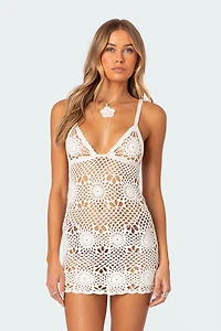 Edikted Raleigh Crochet Mini Dress