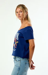 WILD COLLECTIVE x MLB Houston Astros Off-The-Shoulder T-Shirt