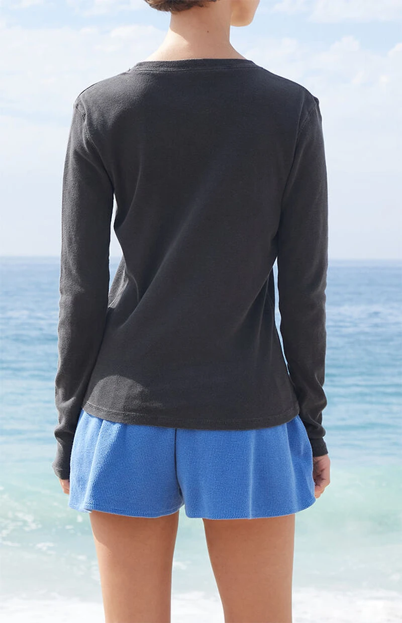 John Galt Black Ainsley Long Sleeve Top