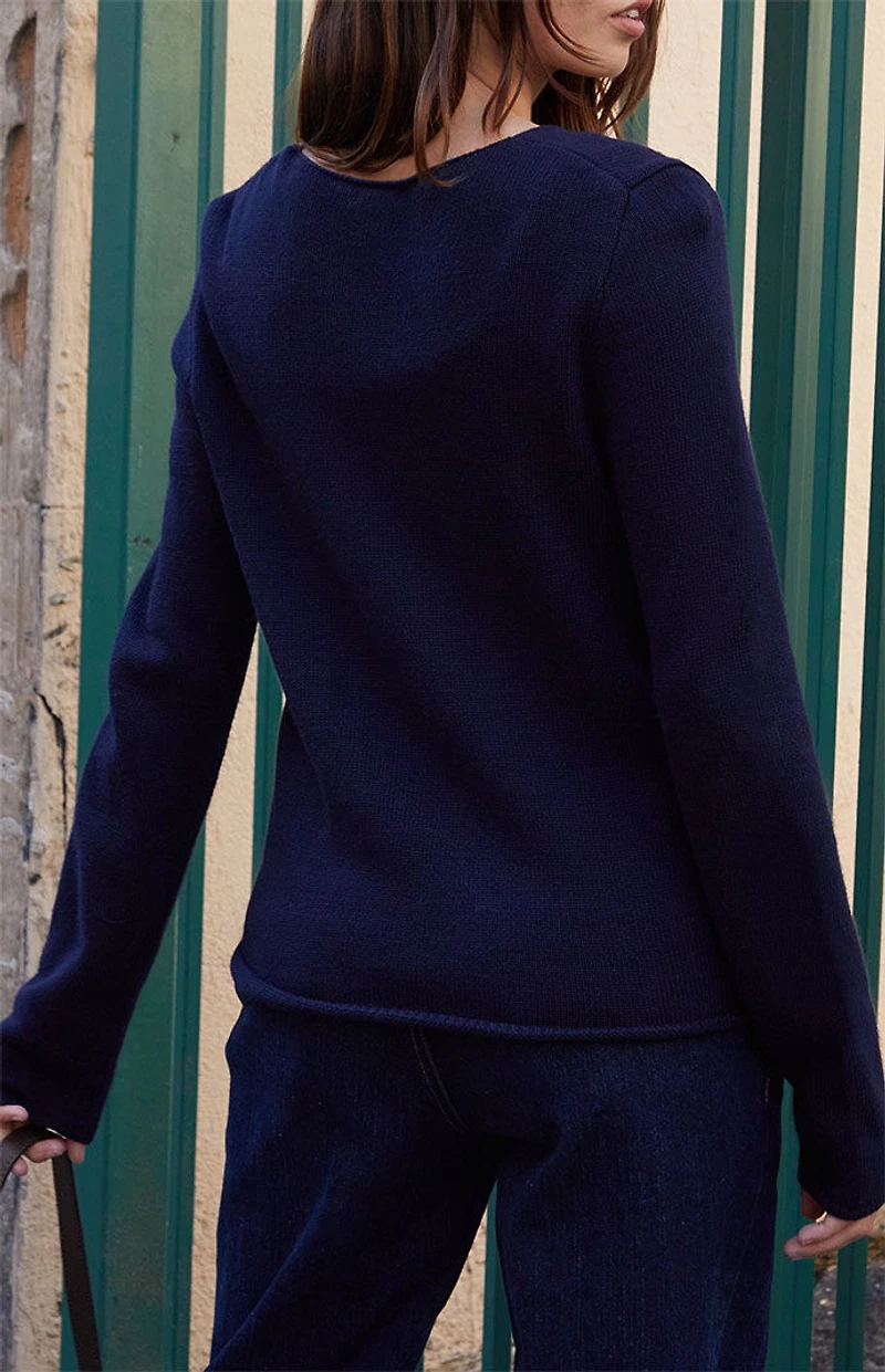 John Galt Blue Knit Sweater