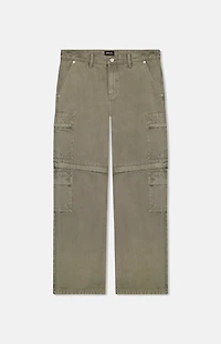 WeSC Flint Grey Baggy Zip Off Cargo Pants