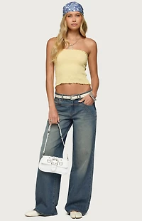 Edikted Emmet Strapless Scrunch Top