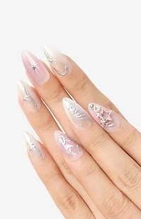 NEVER HAVE I EVER Fairy Wings Almond Press-On Nails