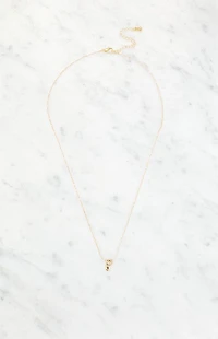LA Hearts Initial 14K Gold Plated Necklace