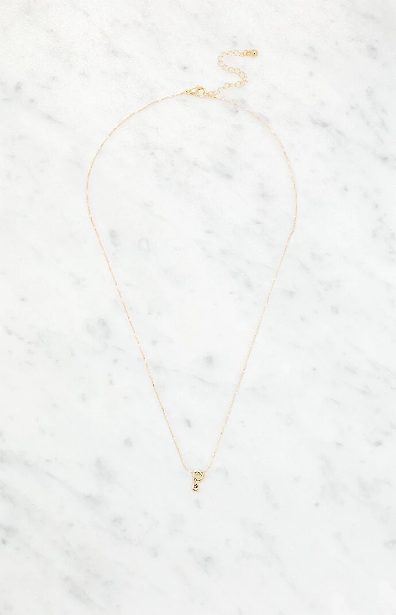 LA Hearts Initial 14K Gold Plated Necklace
