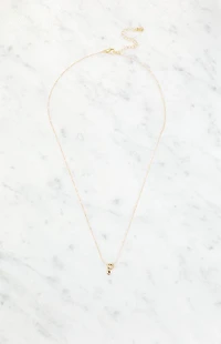 LA Hearts Initial 14K Gold Plated Necklace