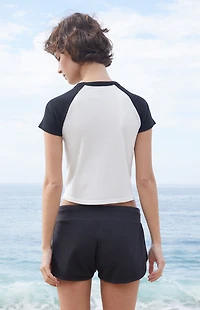 John Galt 44 Ribbed Raglan Cropped T-Shirt