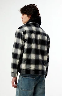 Pacsun Sherpa Plaid Zip Shacket