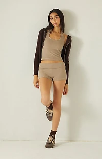 Your Favorite Striped Knit Fold-Over Shorts