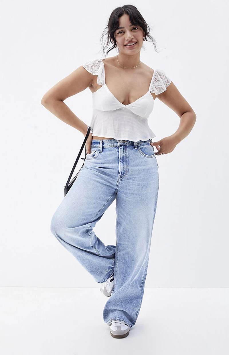 Pacsun Cali Baggy Boyfriend Jeans Medium Indigo