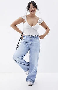 Pacsun Cali Baggy Boyfriend Jeans Medium Indigo