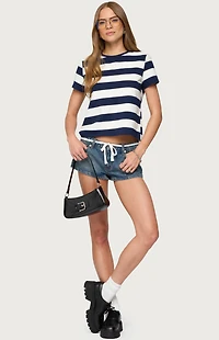 Edikted Valetta Oversized Striped T-Shirt
