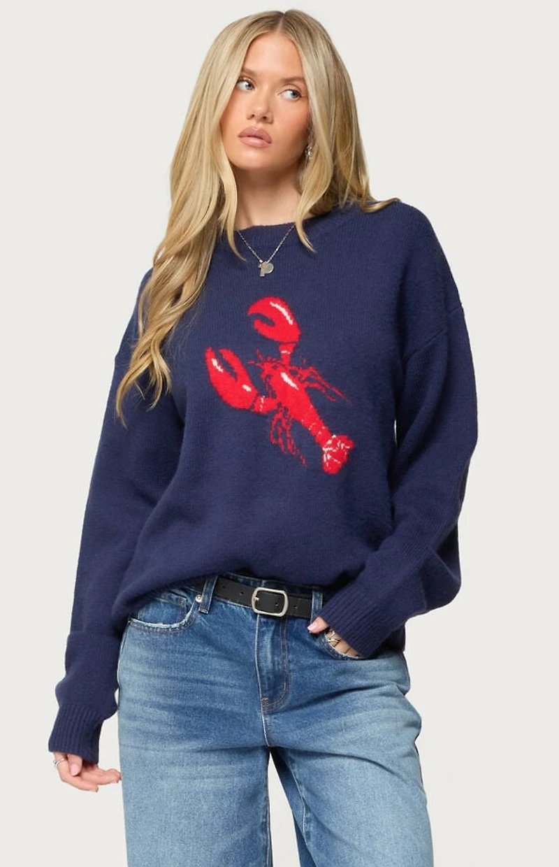 Edikted Don't Be Shellfish Knit Sweater