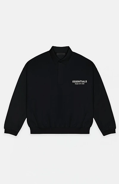 Fear of God ESSENTIALS Black Fleece Polo Sweatshirt