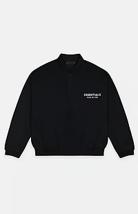 Fear of God ESSENTIALS Black Fleece Polo Sweatshirt