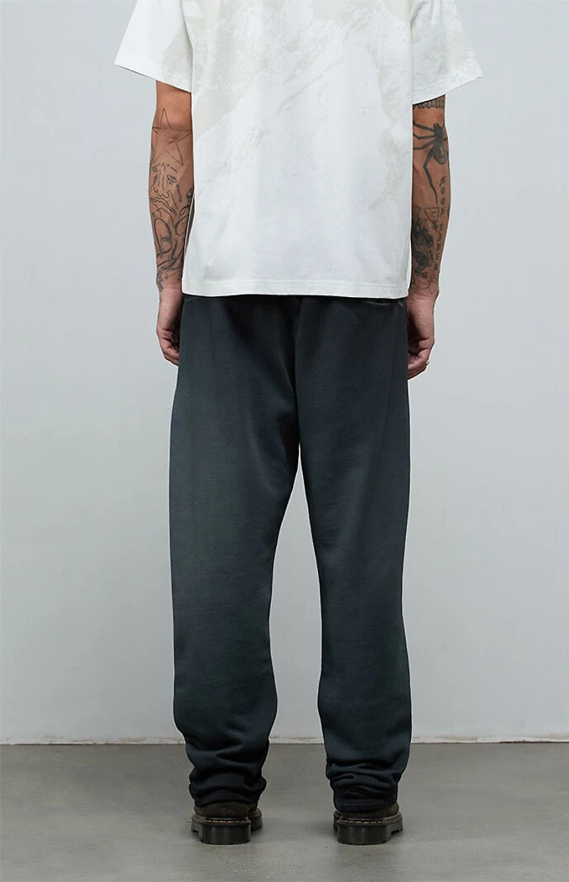 A.R.C. Black Washed Heavyweight Fleece Baggy Sweatpants