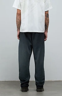 A.R.C. Black Washed Heavyweight Fleece Baggy Sweatpants