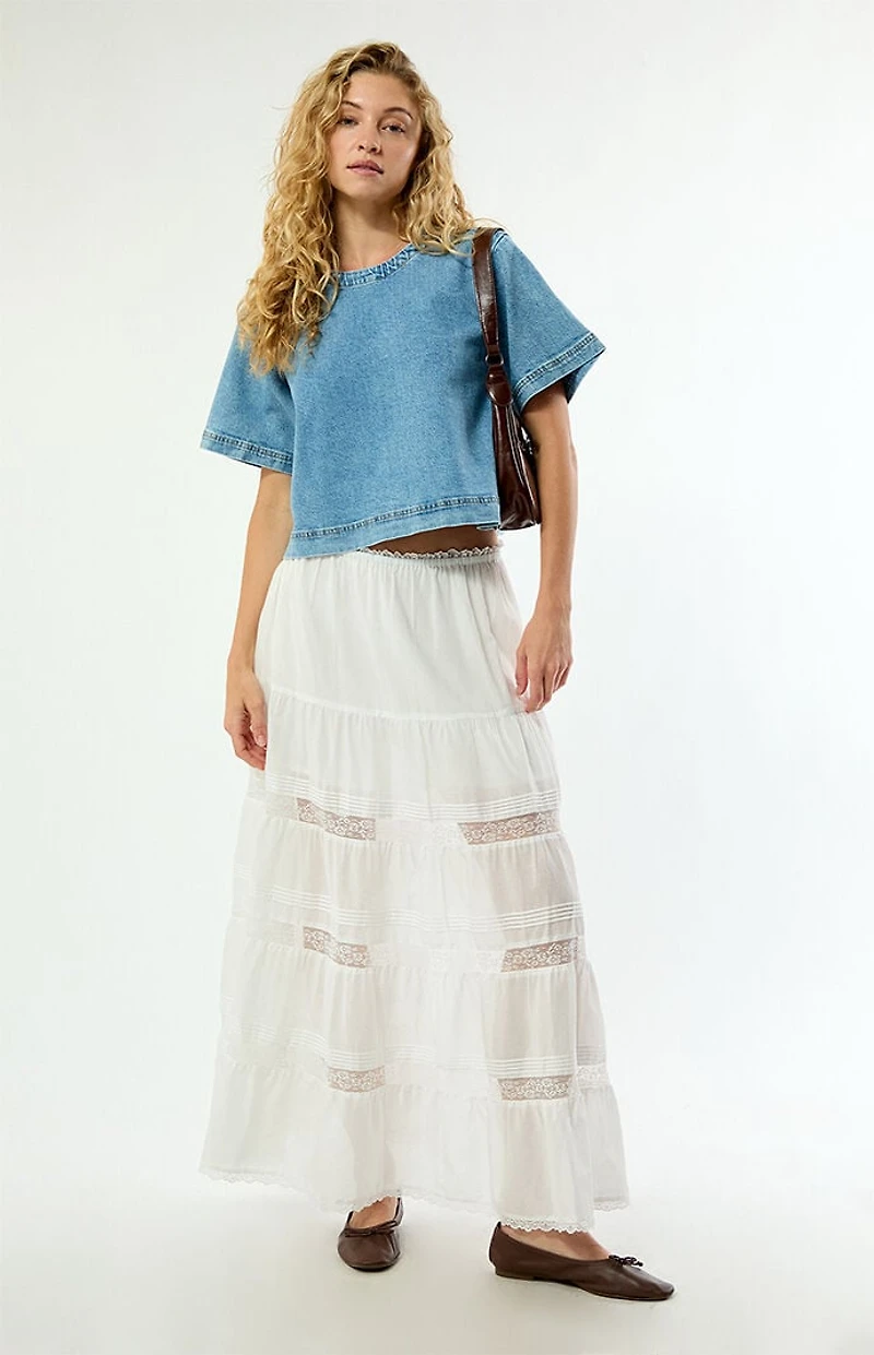 Steve Madden Jesse Jean Short Sleeve Top
