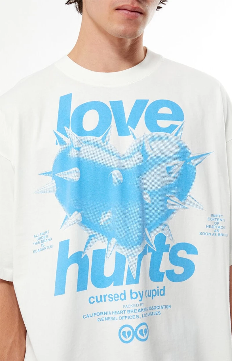 Pacsun Cursed By Cupid Cropped Boxy T-Shirt
