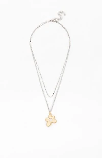 LA Hearts Thalia Flower Layered Necklace