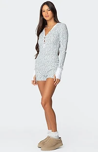 Edikted Meadow Printed Waffle Romper