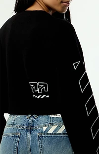 L/AB c/o Off-White Crew Neck Cropped Sweater