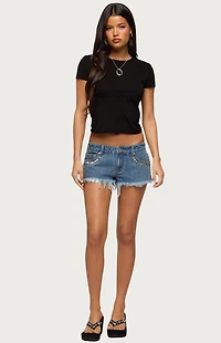 Edikted Izabelle Shredded Back T-Shirt