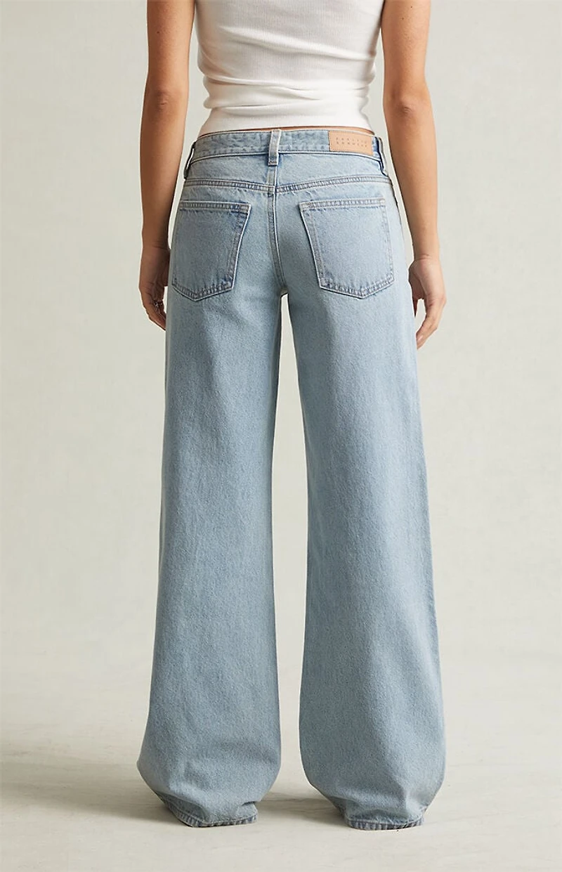 Pacsun Casey Low Rise Baggy Jeans Light Blue Washed