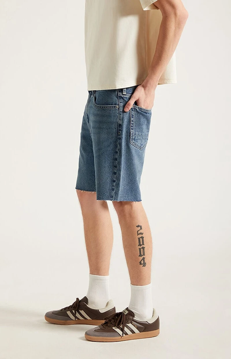 Pacsun Harrison Cutoff Baggy Jean Shorts Medium Blue